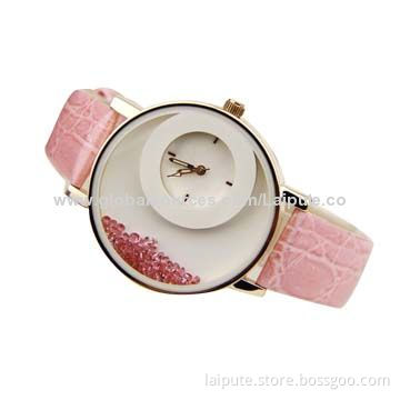 Fashion Crystal Jewelry Lady Watch, OEM/ODM Available